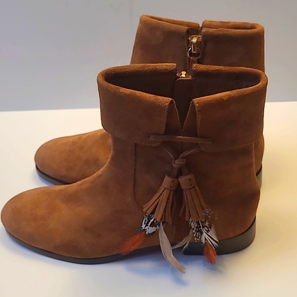 Aquazurra Ankle Boots With Feather Tassels - Picture 2 of 14